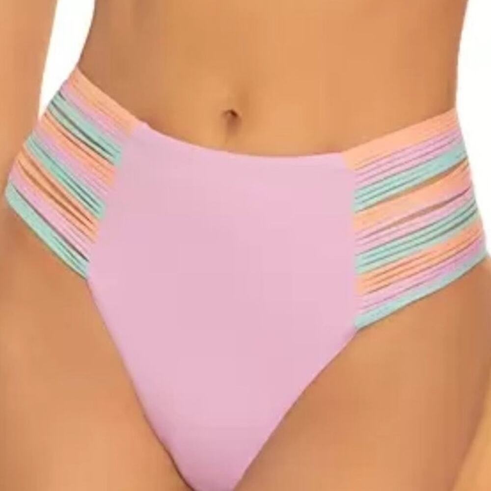 Isabella Rose Lavender Lucca High Waist Bikini Bottom Sz XS NWT